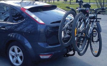 3 999 р. Велокрепление на фаркоп Twin Rider (2 велосипеда) Ford Escape 1 рестайлинг (2004-2007)  с доставкой в г. Вологда. Увеличить фотографию 2