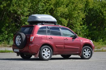 18 489 р. Автобокс PT GROUP (360л., 140х83х45, одностороннее открывание) Turino Compact серый Toyota C-HR NGX10, ZGX10 дорестайлинг (2016-2019) (Серый)  с доставкой в г. Вологда. Увеличить фотографию 4