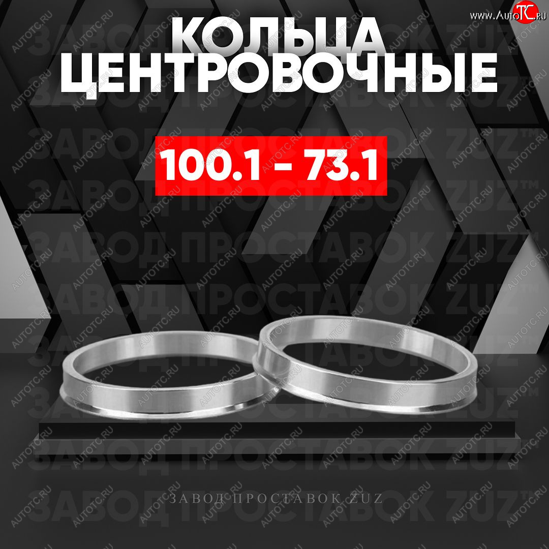 1 849 р. Алюминиевое центровочное кольцо   (4 шт) ЗУЗ 73.1 x 100.1    с доставкой в г. Вологда