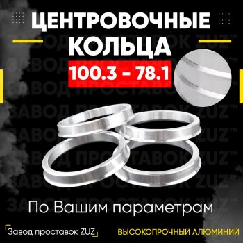 Алюминиевое центровочное кольцо Chevrolet Suburban (1992-1999) (4 шт) ЗУЗ 78.1 x 100.3 Chevrolet Suburban (1992-1999) 