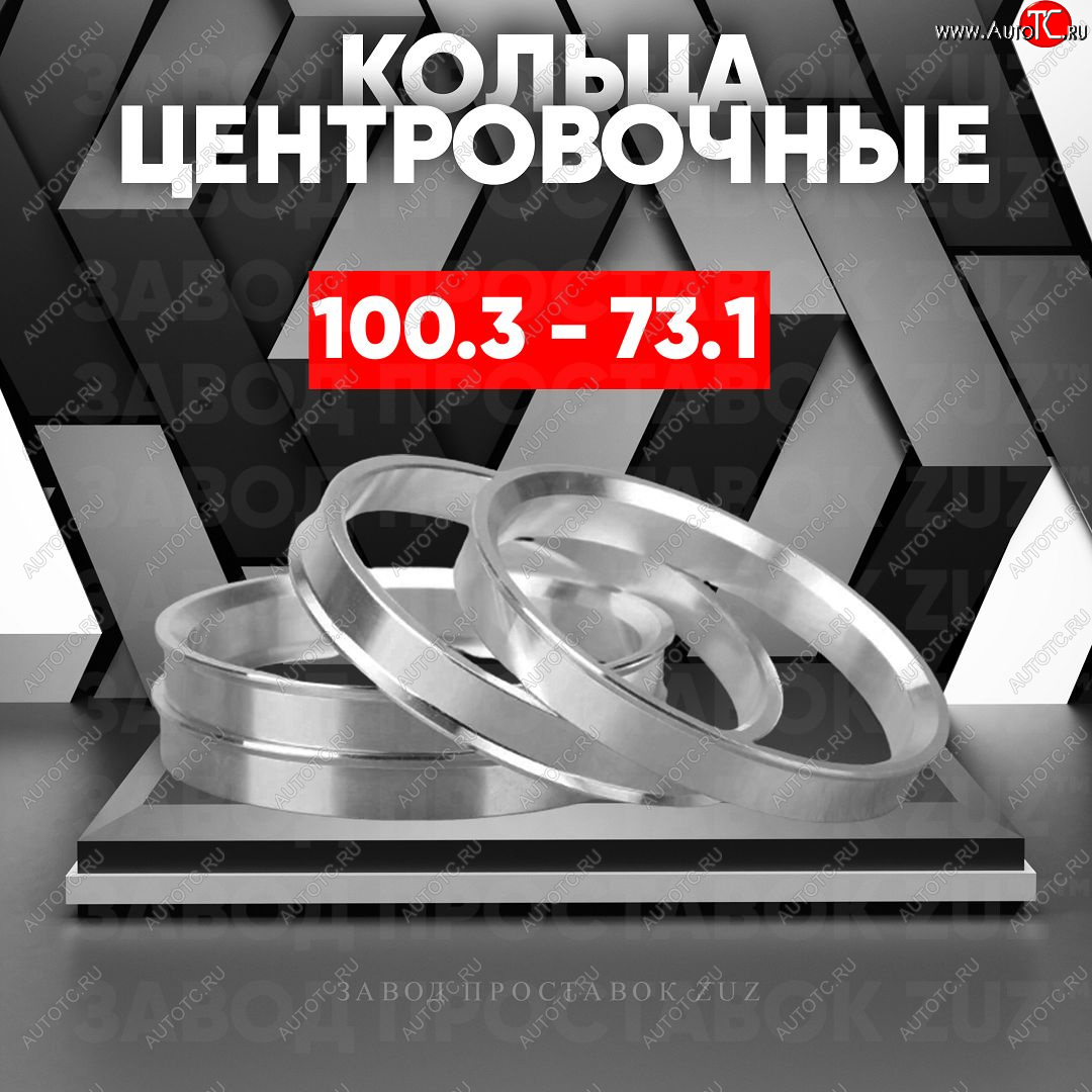 1 849 р. Алюминиевое центровочное кольцо   (4 шт) ЗУЗ 73.1 x 100.3    с доставкой в г. Вологда