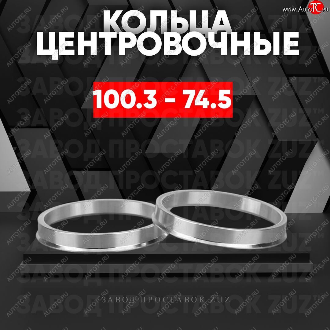 1 849 р. Алюминиевое центровочное кольцо   (4 шт) ЗУЗ 74.5 x 100.3    с доставкой в г. Вологда