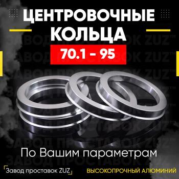 Алюминиевое центровочное кольцо Opel Zafira С дорестайлинг (2011-2016) (4 шт) ЗУЗ 70.1 x 95.0  