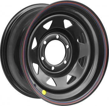Штампованый диск OFF-ROAD Wheels (стальной усиленный, треугольник мелкий - черный). 8.0 x 17 Toyota 4Runner N120,N130 5 дв. дорестайлинг (1989-1992) 6x139.7xDIA110.0xET0.0