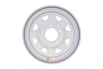 5 699 р. Штампованый диск OFF-ROAD Wheels (усиленный, треугольник мелкий) 7.0x15 Уаз Буханка 452 3741 цельнометаллический фургон (1965-2025) 5x139.7xDIA108.0xET25.0 (Цвет: белый). Увеличить фотографию 2