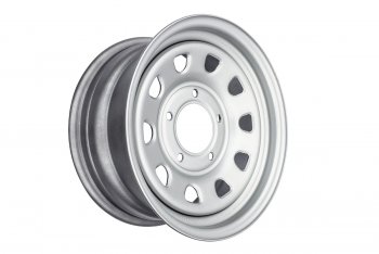 5 699 р. Штампованый диск OFF-ROAD Wheels (усиленный, треугольник мелкий) 7.0x15 Уаз Буханка 452 3741 цельнометаллический фургон (1965-2025) 5x139.7xDIA108.0xET25.0 (Цвет: серебристый). Увеличить фотографию 2
