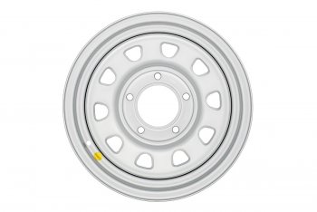 5 699 р. Штампованый диск OFF-ROAD Wheels (усиленный, треугольник мелкий) 7.0x15 Уаз Буханка 452 3741 цельнометаллический фургон (1965-2025) 5x139.7xDIA108.0xET25.0 (Цвет: серебристый). Увеличить фотографию 3