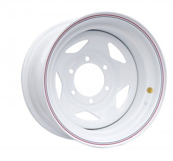 Штампованый диск OFF-ROAD Wheels (стальной усиленный, треугольник - белый). 8.0 x 15 Toyota 4Runner N120,N130 5 дв. дорестайлинг (1989-1992) 6x139.7xDIA110.0xET0.0