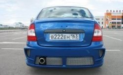 9 799 р. Задний бампер E4 Лада Калина 1118 седан (2004-2013) (Неокрашенный)  с доставкой в г. Вологда. Увеличить фотографию 4