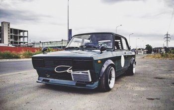 1 199 р. Накладка переднего бампера на Автостайл™ ″Вихур″  Лада 2101 - 2107 (Вариант 1)  с доставкой в г. Вологда. Увеличить фотографию 8
