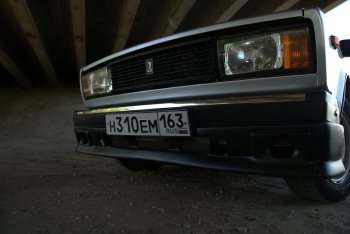 979 р. Накладка на передний бампер Autodemic Лада 2107 (1982-2012) (Текстурная поверхность)  с доставкой в г. Вологда. Увеличить фотографию 2
