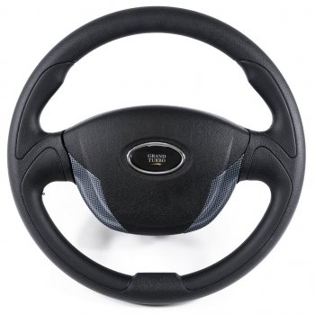 3 389 р. Рулевое колесо Grand Turbo (Ø360 мм) Лада 2111 универсал (1998-2009) (Карбон)  с доставкой в г. Вологда. Увеличить фотографию 2