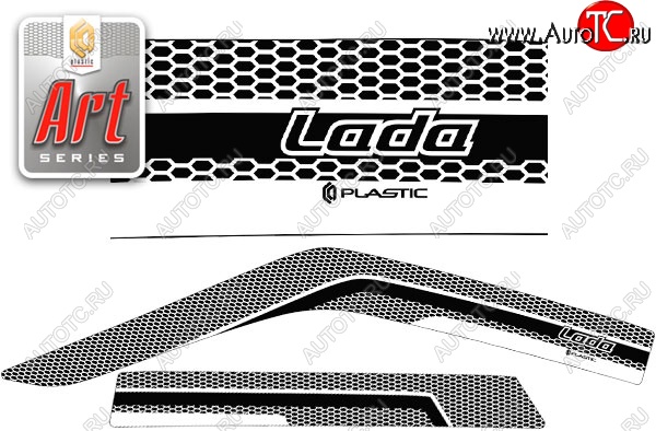 2 159 р. Дефлектора окон CA-Plastik  Лада 2114 (2001-2014) (Серия Арт белая)  с доставкой в г. Вологда