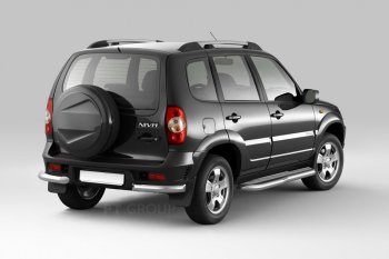 Защита заднего бампера PT GROUP угловая Ø63мм (НПС) LADA Niva Travel 2021-/ LADA Niva 2020-/ CHEVROLET Niva 2 Лада Нива Трэвел (212300-80) (2021-2025) (Нержавейка полированная)