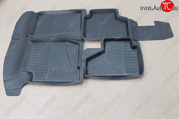 2 989 р. Комплект ковриков в салон Rezkon Brand (резиновые) Chevrolet Niva 2123 рестайлинг (2009-2020)  с доставкой в г. Вологда
