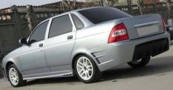 5 649 р. Накладка на задний бампер CT Лада Приора 2170 седан дорестайлинг (2007-2014) (Неокрашенная)  с доставкой в г. Вологда. Увеличить фотографию 4