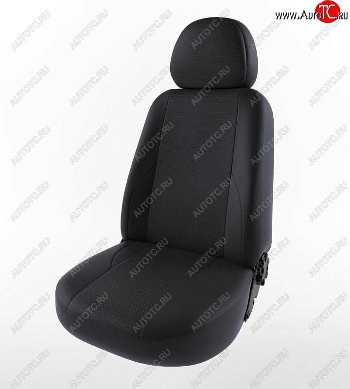 6 249 р. Чехлы для сидений (Норма) Lord Autofashion Вегас (экокожа, сплошная спинка) Лада Гранта 2191 седан дорестайлинг  (2013-2017) (Черный, вставка черная)  с доставкой в г. Вологда