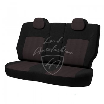 5 399 р. Чехлы для сидений (Luxe/Cross) Lord Autofashion Дублин (жаккард) Лада Калина 2194 универсал (2014-2018) (Черный, вставка Ёж Красный)  с доставкой в г. Вологда. Увеличить фотографию 2
