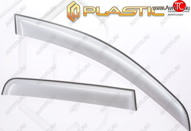 2 159 р. Дефлектора окон CA-Plastic  Лада Нива Трэвел (2021-2025) (212300-80) (Шелкография серебро, Без хром молдинга)  с доставкой в г. Вологда