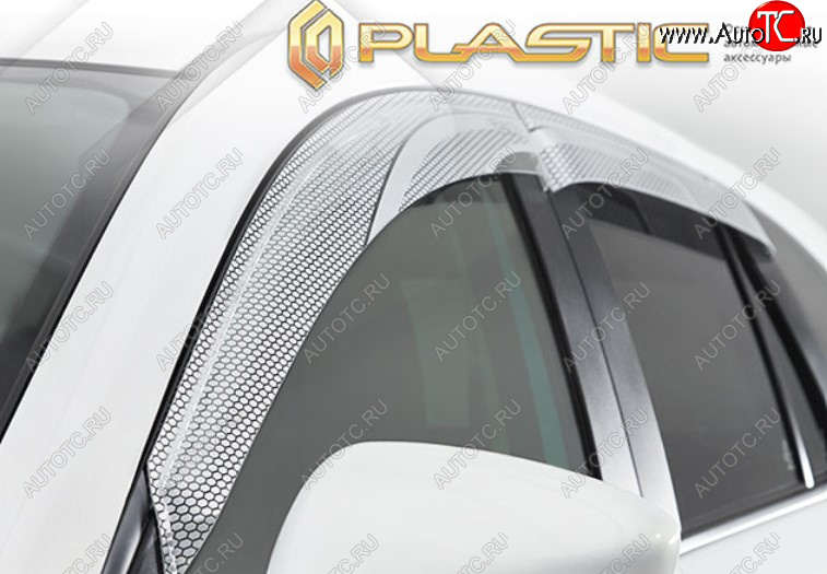 2 159 р. Дефлектора окон CA-Plastic  Лада Нива Трэвел (2021-2025) (212300-80) (Серия Art серебро, Без хром молдинга)  с доставкой в г. Вологда