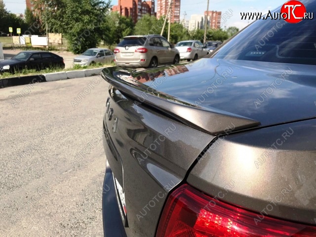 1 649 р. Лип-спойлер Кураж (широкий) Лада Гранта FL 2190 седан (2018-2025) (Неокрашенный)  с доставкой в г. Вологда