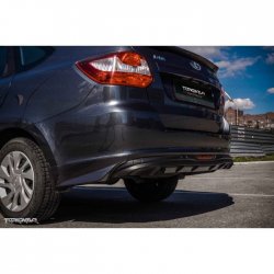 3 699 р. Диффузор заднего бампера TopKontur Design Лада Гранта 2191 седан дорестайлинг  (2013-2017) (Неокрашенная)  с доставкой в г. Вологда. Увеличить фотографию 6