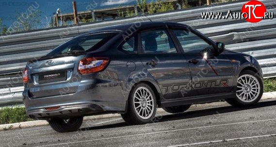 3 699 р. Диффузор заднего бампера TopKontur Design Лада Гранта 2191 седан дорестайлинг  (2013-2017) (Неокрашенная)  с доставкой в г. Вологда