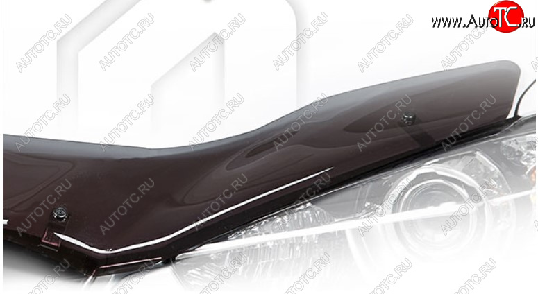 1 899 р. Дефлектор капота CA-Plastic  Лада Ларгус (2021-2025) рестайлинг R90 (Classic полупрозрачный, Без надписи)  с доставкой в г. Вологда
