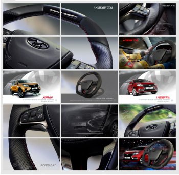 14 199 р. Анатомическое рулевое колесо Grand Sport Лада Калина 2194 универсал (2014-2018) (Без подогрева, На базе руля клиента)  с доставкой в г. Вологда. Увеличить фотографию 11