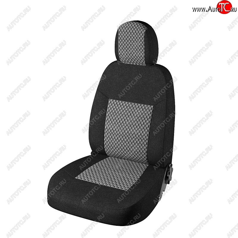 4 999 р. Чехлы для сидений (7 мест) Lord Autofashion Стандарт Плюс (жаккард) Лада Ларгус дорестайлинг R90 (2012-2021) (Чёрный, вставка стежок серый)  с доставкой в г. Вологда