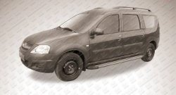11 639 р. Алюминиевые пороги Slitkoff Luxe Black Лада Ларгус рестайлинг R90 (2021-2025)  с доставкой в г. Вологда. Увеличить фотографию 2