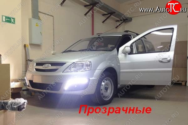 5 399 р. Вставки под ПТФ с ДХО в передний бампер Тюн-Авто  Лада Ларгус (2012-2021) дорестайлинг R90 (Стандарт)  с доставкой в г. Вологда