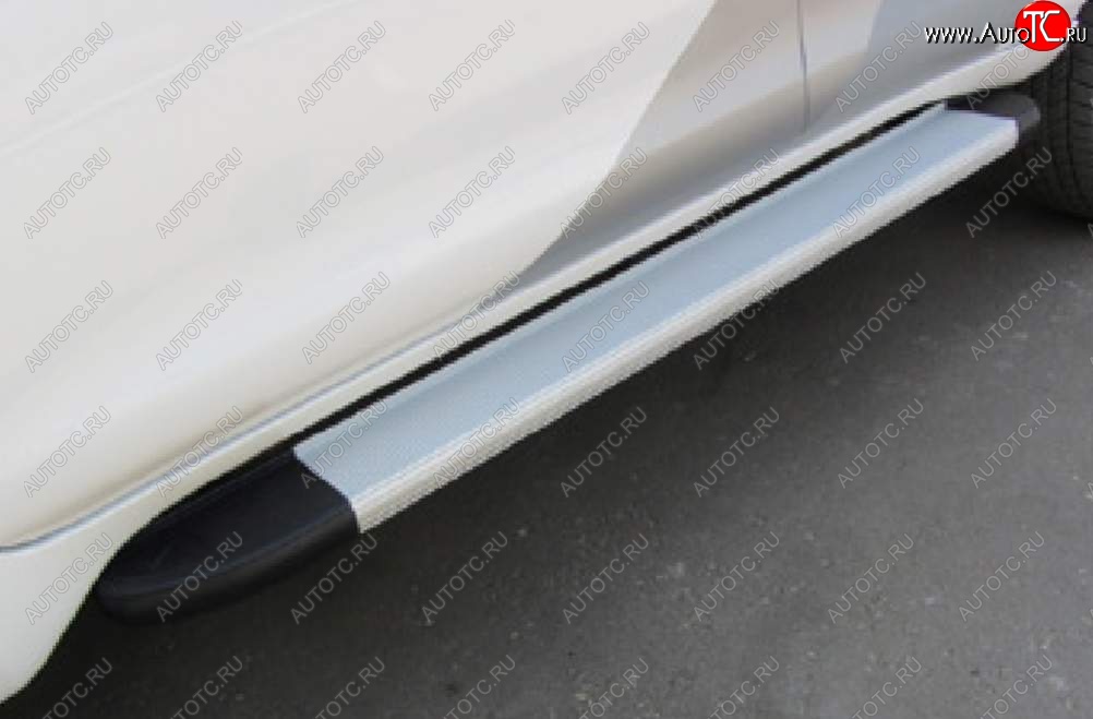 19 949 р. Порожки для ног Arbori Optima Silver Chevrolet Niva 2123 рестайлинг (2009-2020)  с доставкой в г. Вологда