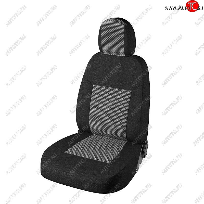 2 779 р. Чехлы для сидений Lord Autofashion Стандарт Плюс (жаккард, 2014-2016) Лада 2123 (Нива Шевроле) 1 рестайлинг (2009-2020) (Чёрный, вставка Сеул Серый)  с доставкой в г. Вологда