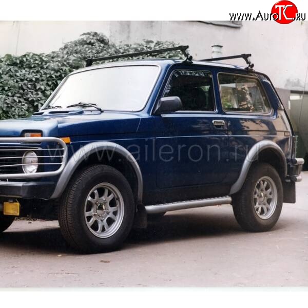859 р. Комплект накладок на колёсные арки Aileron Лада нива 4х4 2121-80 ФОРА (1995-2011) (Цвет: чёрный, Неокрашенные)  с доставкой в г. Вологда