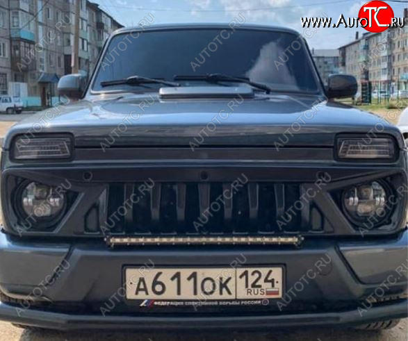 2 549 р. Решётка радиатора в сборе Раптор (с сеткой) Лада Нива 4х4 2121 3 дв. дорестайлинг (1977-2019) (Неокрашенная)  с доставкой в г. Вологда