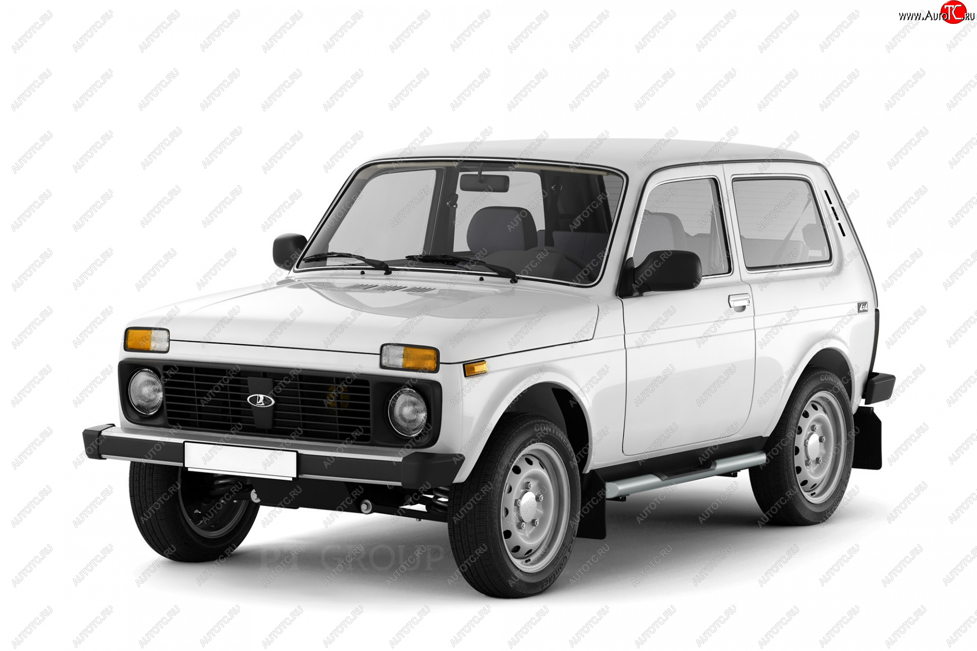5 109 р. Защита порогов из трубы Ø63 мм с проступью Petroil Tuning Лада Нива 4х4 2121 3 дв. дорестайлинг (1977-2019) (Сталь с полимерным покрытием в цвет: серебристый ❞Искра❝)  с доставкой в г. Вологда