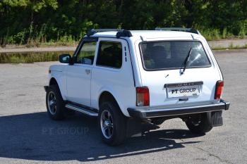 5 299 р. Рейлинги Petroil Tuning (усиленные, в сборе с поперечинами) Лада Нива 4х4 2121 3 дв. дорестайлинг (1977-2019) (серебристый муар)  с доставкой в г. Вологда. Увеличить фотографию 4