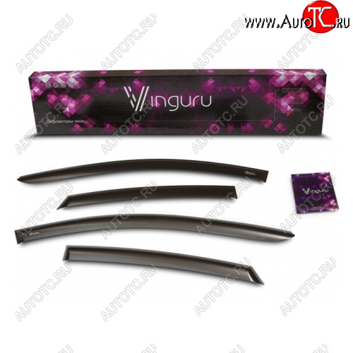 239 р. Дефлекторы окон Vinguru Лада нива 4х4 2121 (Legend) 3 дв. 2-ой рестайлинг (2021-2025)  с доставкой в г. Вологда