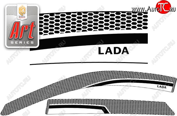 2 199 р. Дефлектора окон CA-Plastiс  Лада Веста  2180 (2015-2025) седан дорестайлинг, седан рестайлинг (Серия Art белая, Без хром.молдинга)  с доставкой в г. Вологда