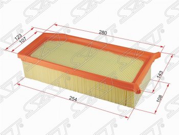 Фильтр воздушный двигателя SAT Renault Clio  BH98 (2012-2020), Renault Duster  HS (2015-2021), Renault Kaptur (2016-2025), Renault Logan  2 (2014-2025), Renault Logan Stepway (2018-2025), Renault Sandero  (B8) (2014-2018), Renault Sandero Stepway  (B8) (2014-2018), Лада XRAY (2016-2022), Лада XRAY Cross (2018-2022), Лада Веста ( 2180,  SW 2181) (2015-2025), Лада Веста Кросс ( SW 2181,  2180) (2017-2025)