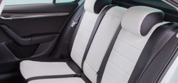 6 999 р. Чехлы Seintex (экокожа, 40/60, Airbag)  Лада Веста ( 2180,  SW 2181) - Веста Кросс ( 2181,  2180) (черный/белый)  с доставкой в г. Вологда. Увеличить фотографию 3