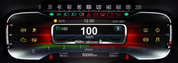 47 999 р. Электронная панель приборов Тюн-Авто “VISION GPS” (антирадар) Лада Веста SW 2181 универсал дорестайлинг (2017-2022) (Темно-серый цвет, матовая фактура)  с доставкой в г. Вологда. Увеличить фотографию 9