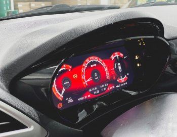 42 949 р. Электронная панель приборов Тюн-Авто “Vision” Лада Веста SW 2181 универсал дорестайлинг (2017-2022) (Темно-серый, матовый)  с доставкой в г. Вологда. Увеличить фотографию 2