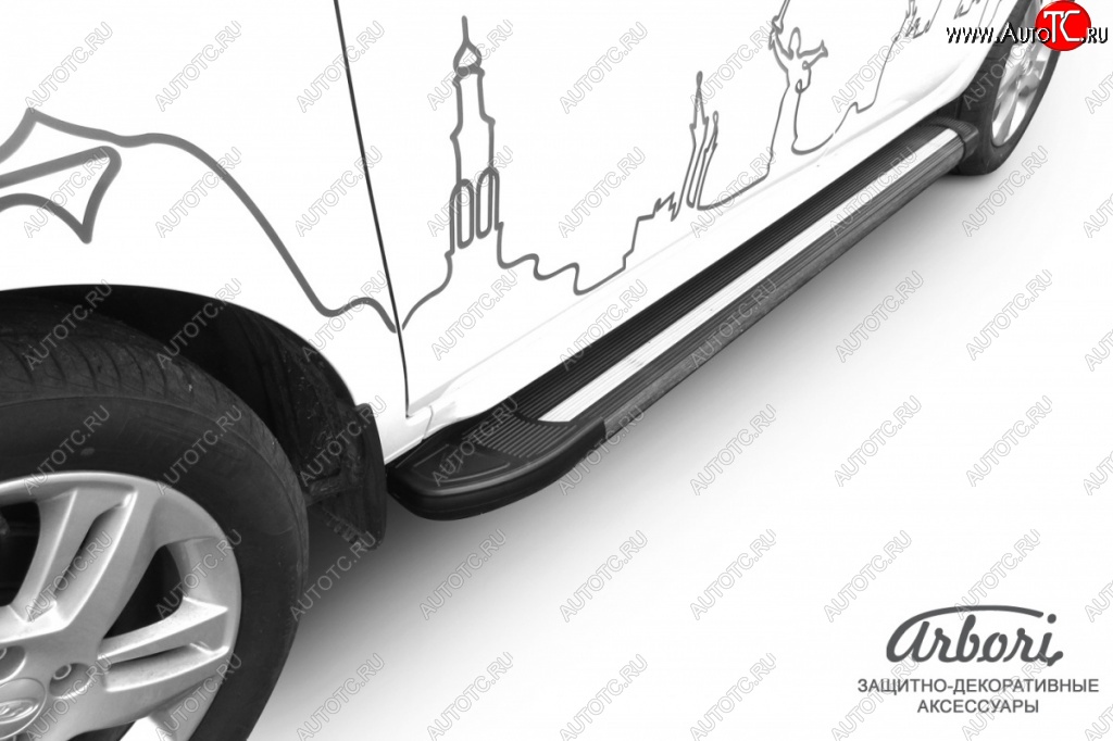 12 509 р. Порожки для ног Arbori Luxe Black Лада XRAY (2016-2022)  с доставкой в г. Вологда