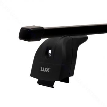 14 089 р. Багажник на крышу с низкими рейлингами сборе LUX  Лада XRAY - XRAY Cross (дуги прямоугольные 110 см, с замком, черный)  с доставкой в г. Вологда. Увеличить фотографию 2