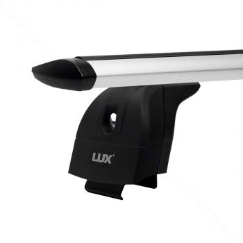 17 689 р. Багажник на крышу с низкими рейлингами сборе LUX  Лада XRAY - XRAY Cross (дуги аэро-трэвэл 110 см, с замком, серебро)  с доставкой в г. Вологда. Увеличить фотографию 3