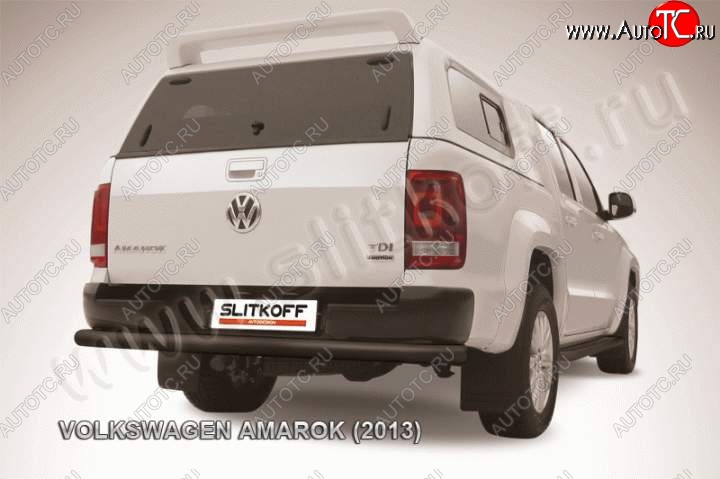 13 999 р. Защита задняя Slitkoff Volkswagen Amarok дорестайлинг (2009-2016) (Цвет: серебристый)  с доставкой в г. Вологда