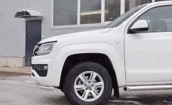 13 999 р. Защита переднего бампера (Ø63 мм, нержавейка) SLITKOFF Volkswagen Amarok рестайлинг (2016-2022)  с доставкой в г. Вологда. Увеличить фотографию 4