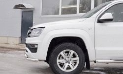 14 749 р. Защита переднего бампера (2 трубыØ63 и 75х42 мм, нержавейка) Russtal Volkswagen Amarok рестайлинг (2016-2022)  с доставкой в г. Вологда. Увеличить фотографию 4